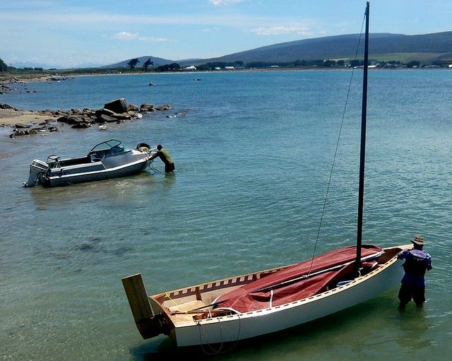 First Goat Island Skiff in New Zealand | Storer Boat Plans in Wood and 