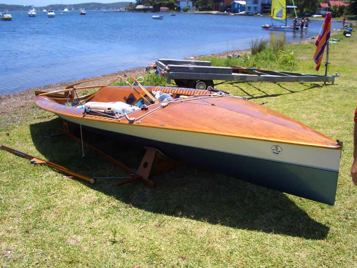 composite NS14 by Malcolm Eggins - composite hull, inlaid plywood deck