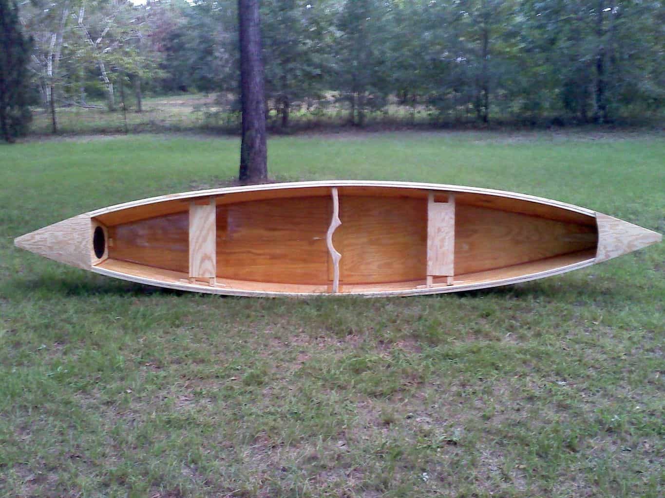  in a simple plywood canoe. | Storer Boat Plans in Wood and Plywood