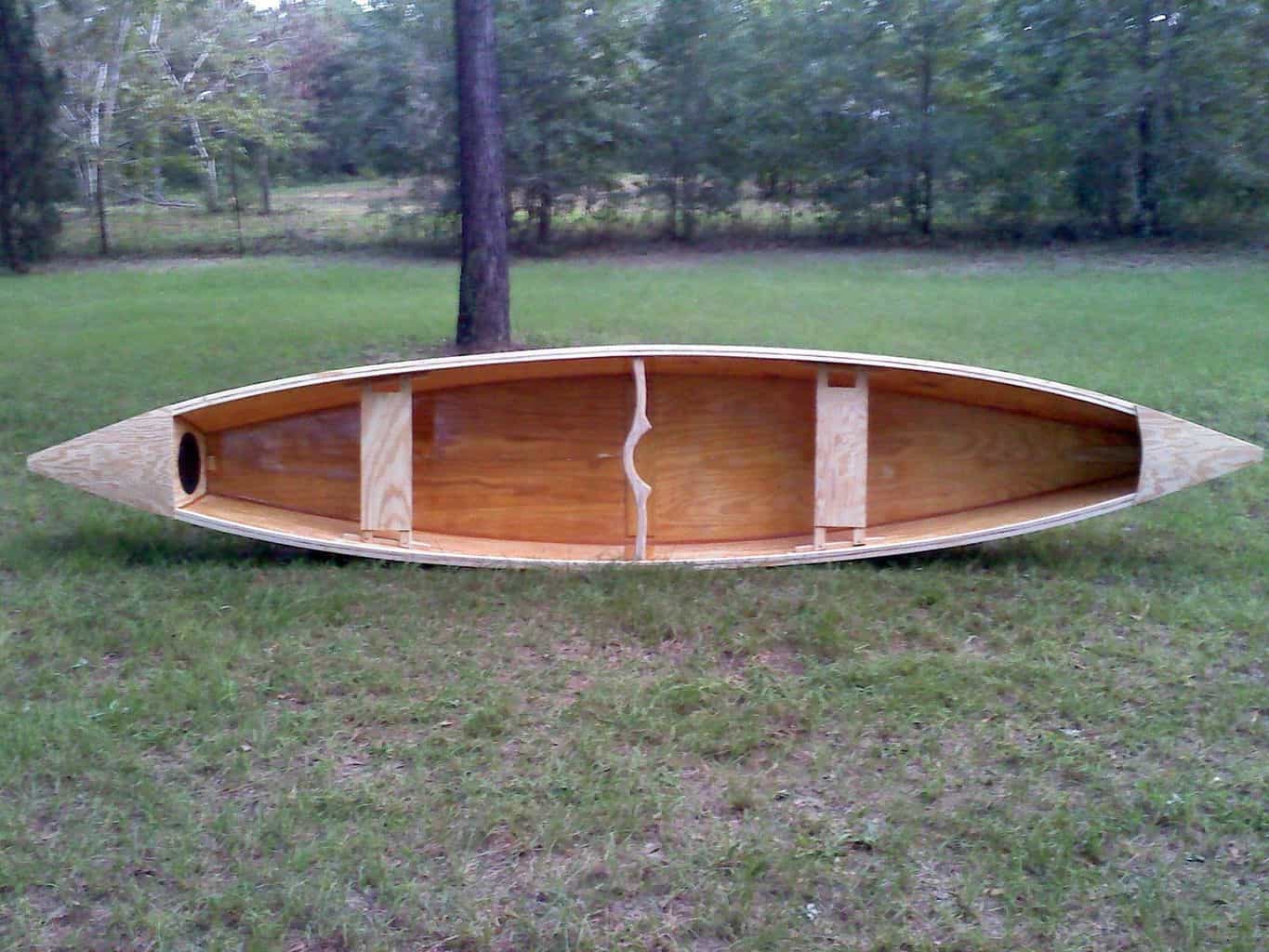 in a simple plywood canoe. | Storer Boat Plans in Wood and Plywood