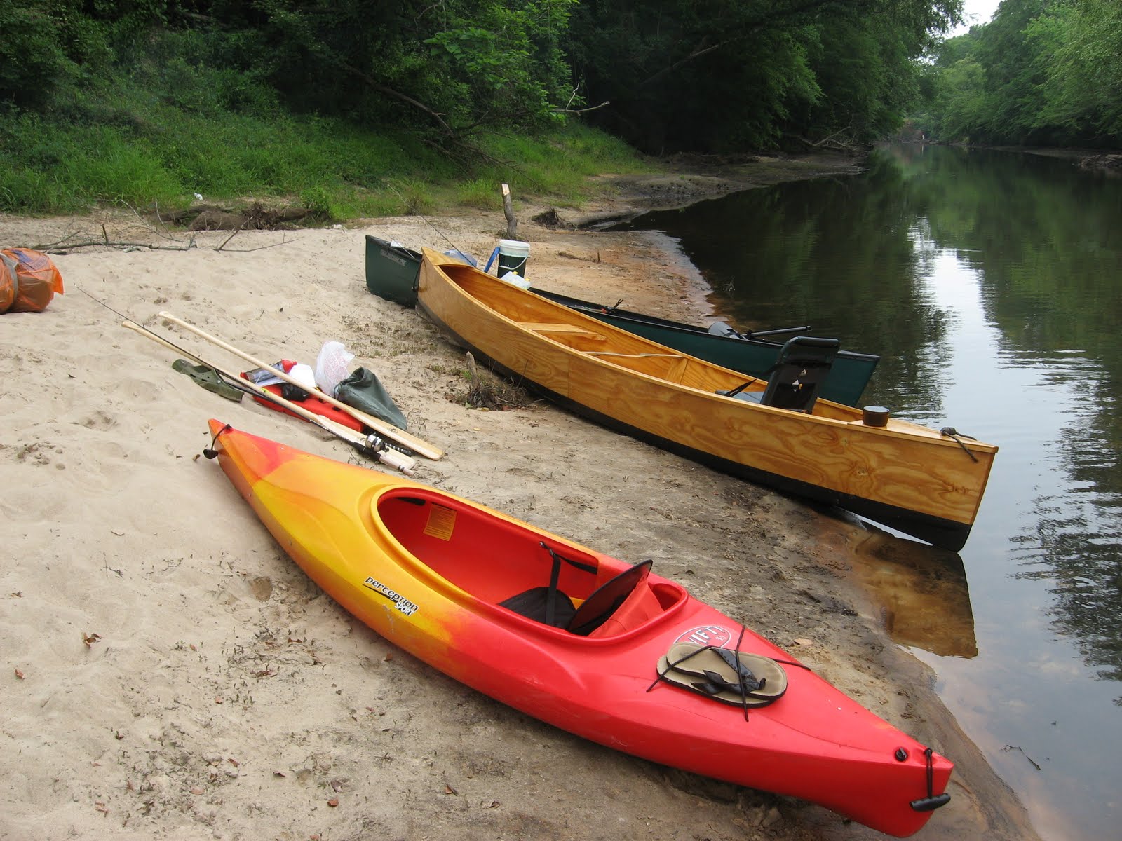 Phil and his Quick Canoe, Touring in a simple plywood canoe.