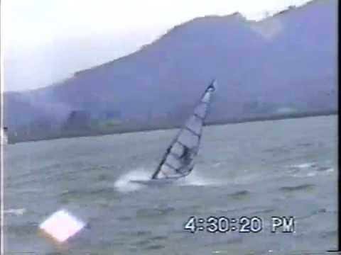 Rich Miller&#039;s Hydrofoil Windsurfer on SF Bay 1994