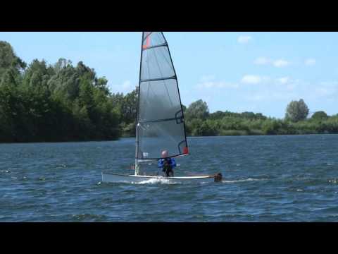 Viola 14 sailing canoe - large sail trial - video 3