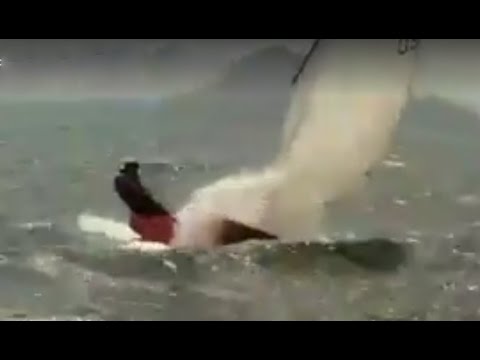 Oz Goose sailboat with massive nosedive in 25+ on Taal Lake