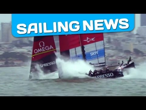 America&#039;s Cup: Big Crash / Emirates Team New Zealand Nosedive