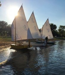 Two Oz Geese and one Oz Racer simple sailboat - storer boat plans