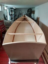 Epoxy fillet construction stage Quick Canoe Electric in Poland