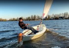 Viola Sailing Canoe sailing upwind and reaching with good speed