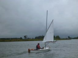 Viola 14 Sailing canoe - wooden canoe portability with sailing dinghy stability.